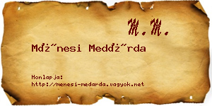 Ménesi Medárda névjegykártya